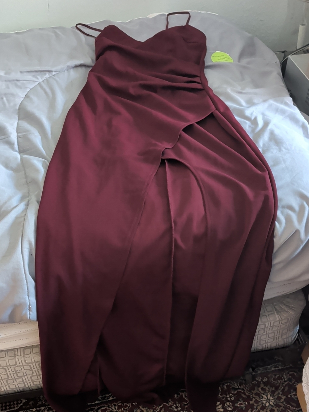 Windsor Spaghetti Strap Burgundy Maxi Dress